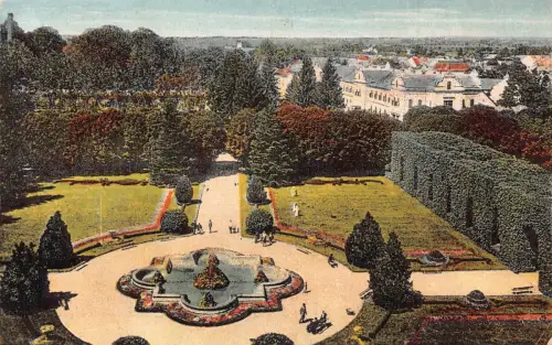 Kroatien 1925 Lipik Pogled na Perivoj Vintage Postkarte