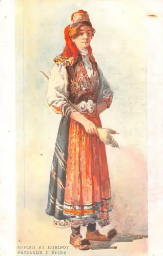 L330 Griechenland Epirus Bauer in Tracht Vintage Postkarte