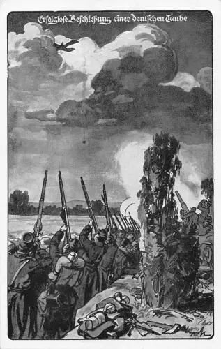 L018 Deutschland Luftflotte 1. Weltkrieg Feind Schießflugzeug Vintage Postkarte