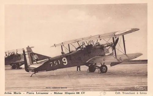 L018 Frankreich Avion Marin Pierre Levasseur Flugzeug Vintage Postkarte