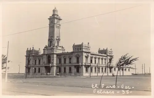 L335 Mexiko Faro Venustiano Carranza RPPC Vintage Postkarte