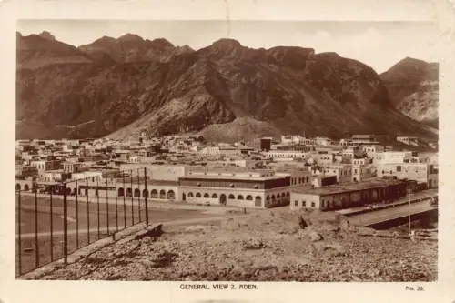 A900 Jemen General View 2 Aden RPPC Vintage Postkarte