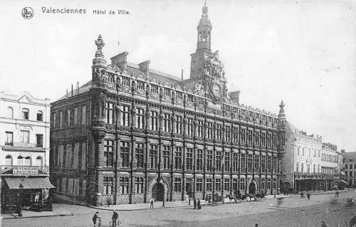 A900 Frankreich Valenciennes Hotel de Ville Rathaus Restaurant Vintage Postkarte
