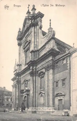 A903 Belgien Brügge L'Eglise Ste Walburge Kirche Vintage Postkarte