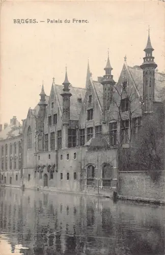 A903 Belgien Brügge Palais du Franc Palace Vintage Postkarte
