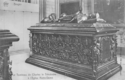 A903 Belgien Brügge Tombeau de Charles de Temeraire Kirchengrab Vintage Postkarte
