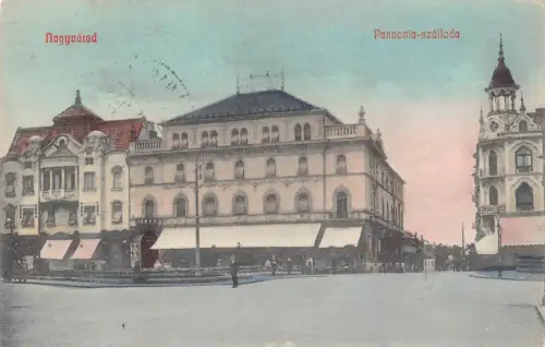 L510 Rumänien Nagyvarad Oradea Pannonia Hotel 1915 Vintage Postkarte