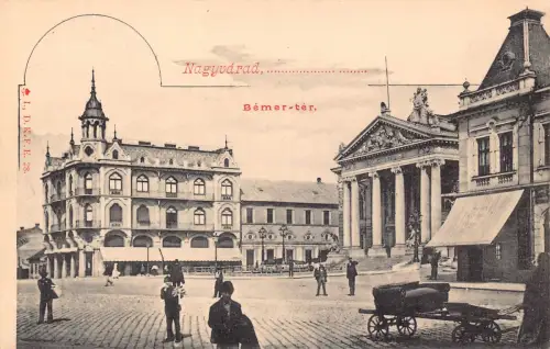 L510 Rumänien Nagyvarad Oradea Bemer ter Theater Vintage Postkarte