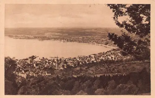 L184 Deutschland Bergenz a B gegen Strand-Palast Hotel See Vintage Postkarte