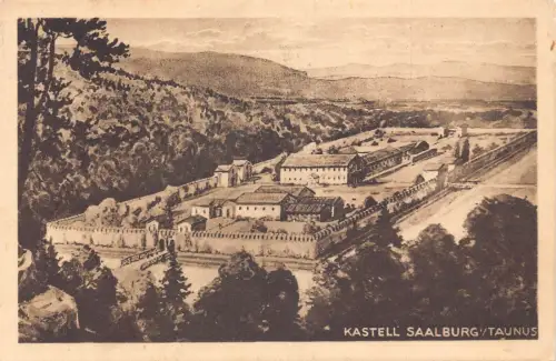 L184 Deutschland Kastell Saalburg Taunus Schloss Vintage Postkarte