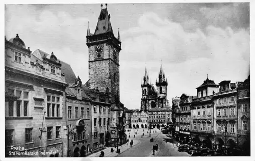 B167 Tschechien Praha Prag Staromestske Namesti Ort der Altstadt Postkarte