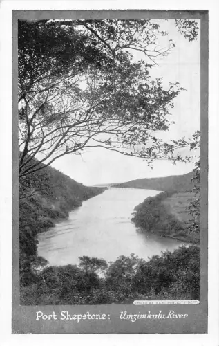 B166 Südafrika Hafen Shepstone Umzimkulu Fluss Vintage Postkarte