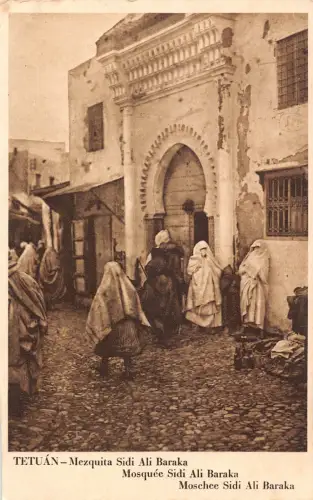 B172 Marokko Tetuan Moschee Sidi Ali Baraka Vintage Postkarte