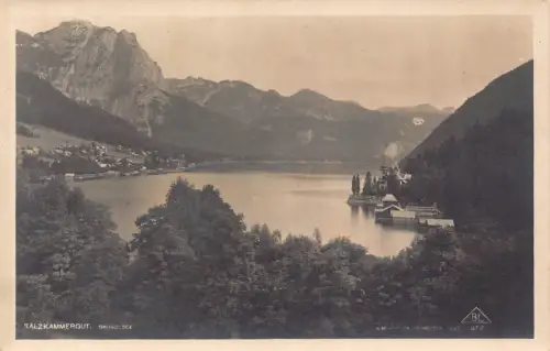 B174 Österreich Salzkammergut See RPPC Vintage Postkarte