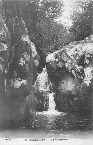 B170 Spanien Algeciras Las Chorreras Wasserfall Vintage Postkarte