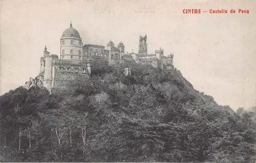 B175 Portugal Lissabon Lisboa Castello da Pena Schloss Vintage Postkarte
