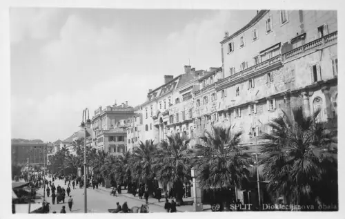 B167 Kroatien Split Dioktecijanova obala RPPC Vintage Postkarte