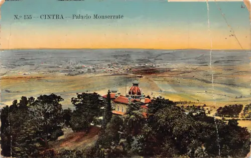 B175 Portugal Cintra Palacio Monserrate Palace Postkarte