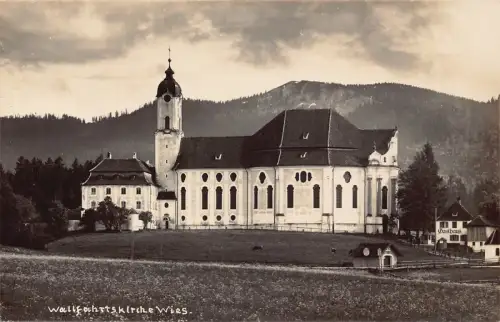 B174 Österreich Wallfohrtskirche Wies Kirche RPPC Postkarte