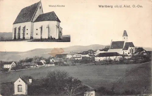 B174 Österreich Wartberg ob Aist O Wenzi Kirche Kirche Vintage Postkarte