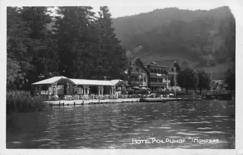 B176 Austria Hotel Pichl Auhof Mondsee RPPC Postkarte