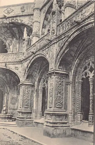B175 Portugal Lissabon Hieronymus Kloster Vintage Postkarte