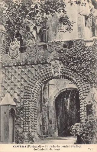 B175 Portugal Cintra Entrada da ponte levadica do Castello da Pena Postkarte