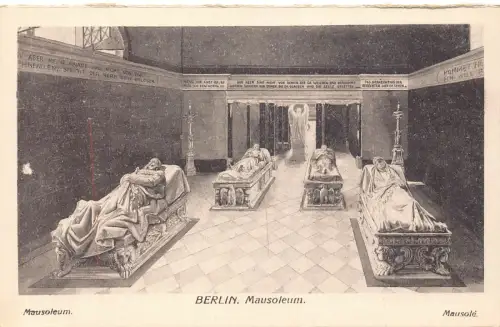 Deutschland Berlin Mausoleum Innenraum Vintage Postkarte