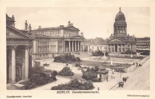 Deutschland Berlin Gendarmen Markt Vintage Postkarte