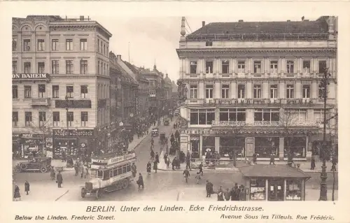 Deutschland Berlin Unterhalb der Linden Frederic Street Cafe Koenig Doppelstock Postkarte