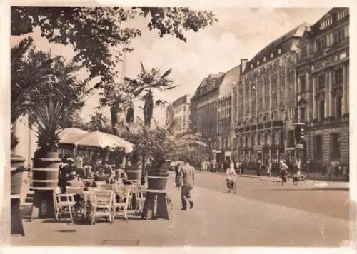Deutschland Hamburg Jungfernstieg Alsterpavillon Restaurant Radfahrer RPPC Postkarte