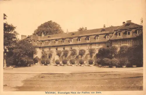 Deutschland Weimar Ehemaliges Haus der Freifrau von Stein Vintage Postkarte