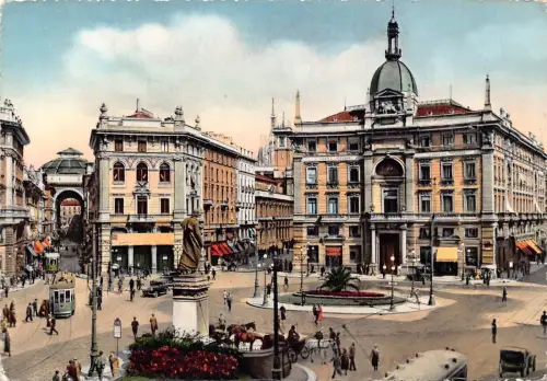 Italien Milano Milan Cordusio Platz Piazza Cordusio Vintage Postkarte
