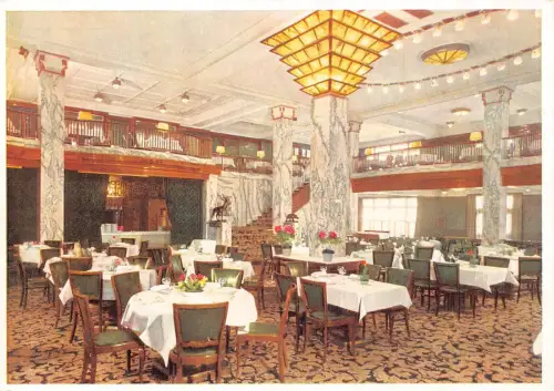 Deutschland Hamburg Hotel Reichshof Stadt - Restaurant Vintage Postkarte
