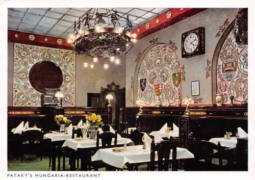 Austria Wien 1972 Pataky's Hungaria Restaurant Vintage Postkarte