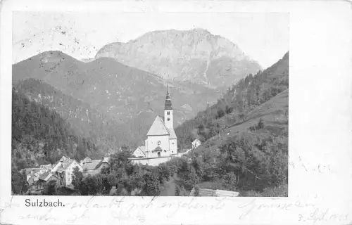 L341 Deutschland Sulzbach Kirchenberg ungeteilt Vintage Postkarte