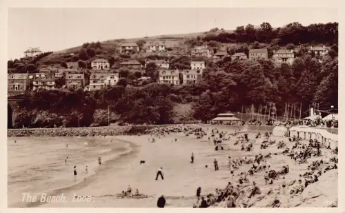 A904 England Looe The Beach RPPC Vintage Postkarte