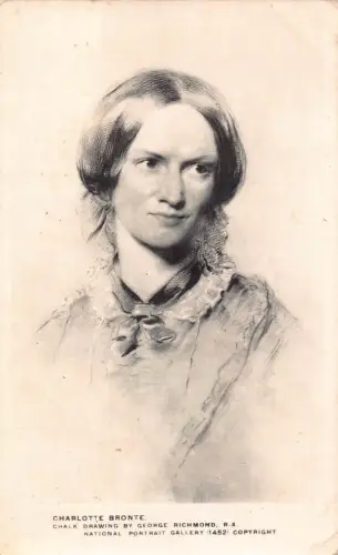 A908 National Portrait Gallery Charlotte Bronte Writer Vintage Postkarte