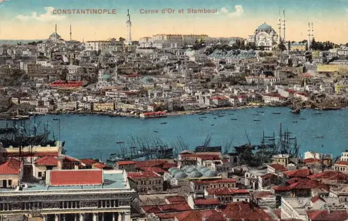 A906 Türkei Istanbul Konstantinopel Corne d'Or et Stamboul Postkarte