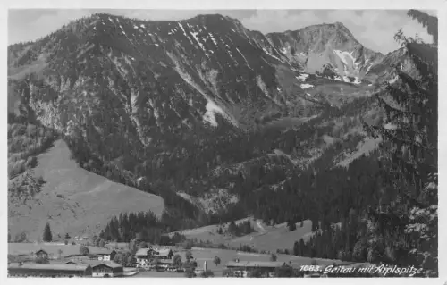 L341 Deutschland Geitau mit Aiplspitze Berggipfel RPPC Vintage Postkarte