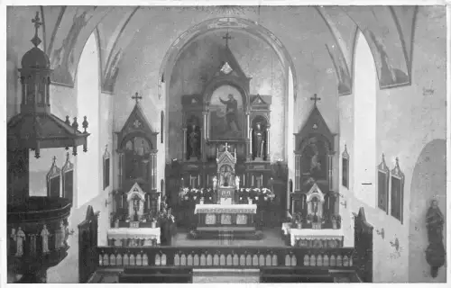 L342 Deutschland Innenraum Kapuzinerkirche in Laufen an der Salzach Postkarte