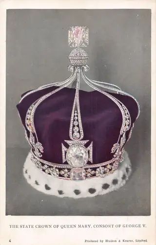 Postkarte A908 British Royalty State Crown of Queen Mary Gemahlin George V