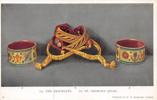 Postkarte A911 British Royalty The Bracelets and St George's Spurs