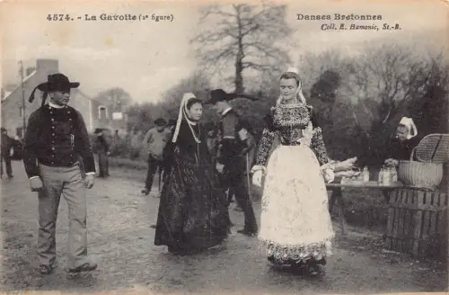 A912 Frankreich Kultur Danses Bretonnes La Gavotte Trachten Postkarte