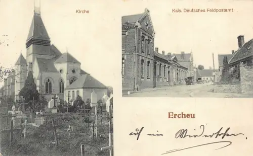 Frankreich 1916 Ercheu alte Feldpostkarte