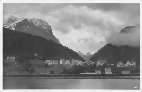 L177 Norwegen 1931 Aandalsnes Berge Wolken See Vintage Postkarte
