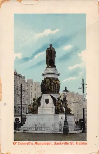 L177 Irland 1911 O'Connell's Monument Sackville St Dublin Vintage Postkarte