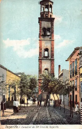 L177 Spanien 1910 Teneriffa Kathedrale Santa Cruz Vintage Postkarte