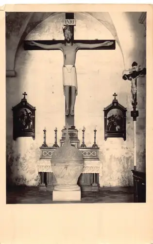 L181 Deutschland, Kircheninneres, Christus am Kreuz Unbekannte Echtfoto Postkarte