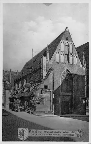 L181 Deutschland Nürnberger Gaststätte Bratwurstgloecklein an der Moritzkapelle AK